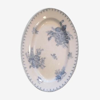 Oval dish Sarreguemines model Flora