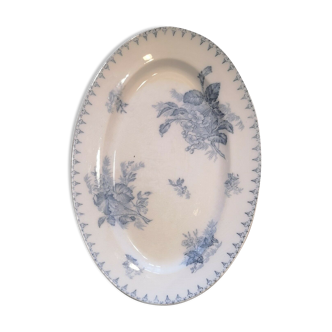 Oval dish Sarreguemines model Flora