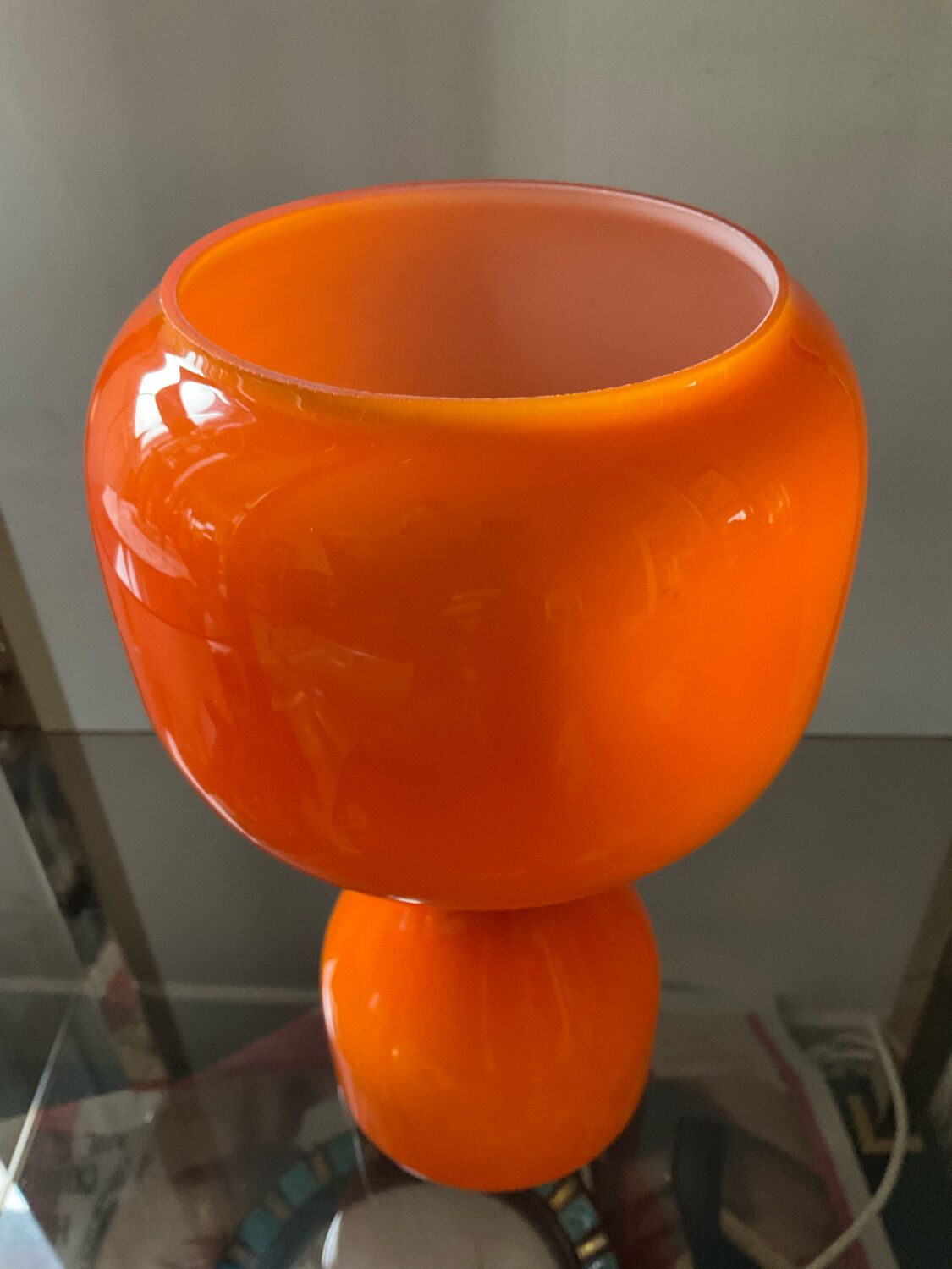Vintage lamp of the 70s in opaline