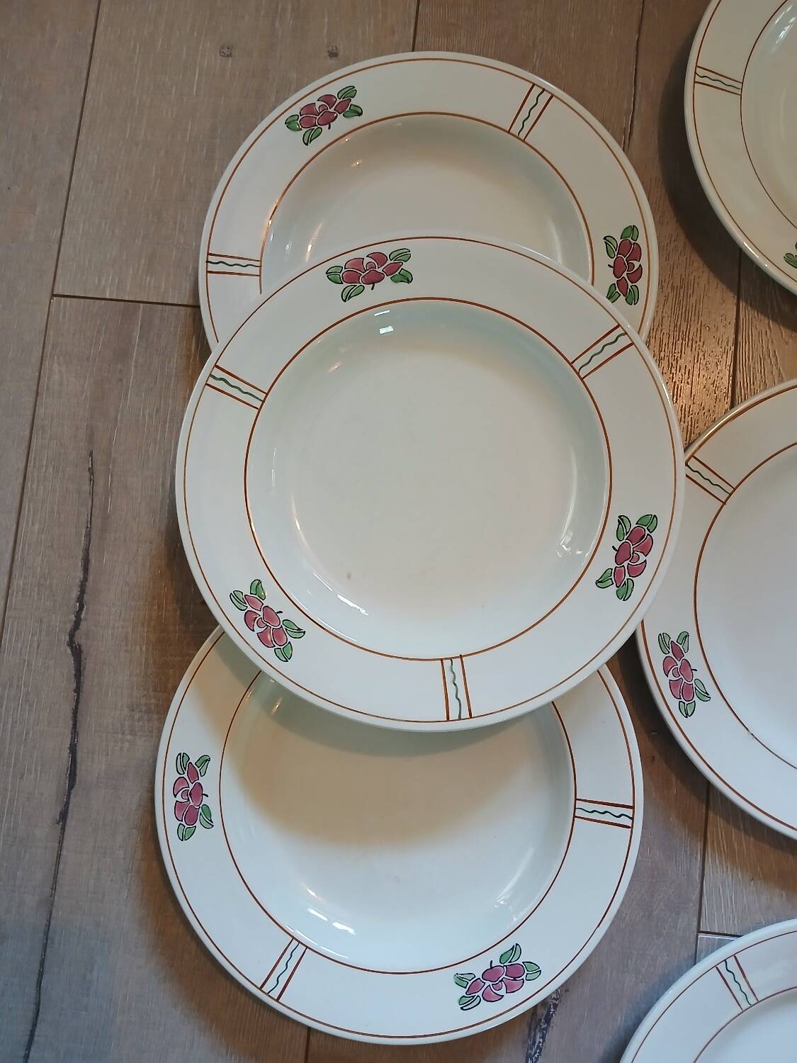 14 Terre de fer SALINS "Water Lily" plates