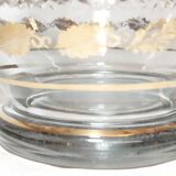 Glass vase carved and painting by hand. France 1940s.