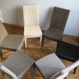 Vincent Sheppard's set of 6 chairs in Lloyd Loom