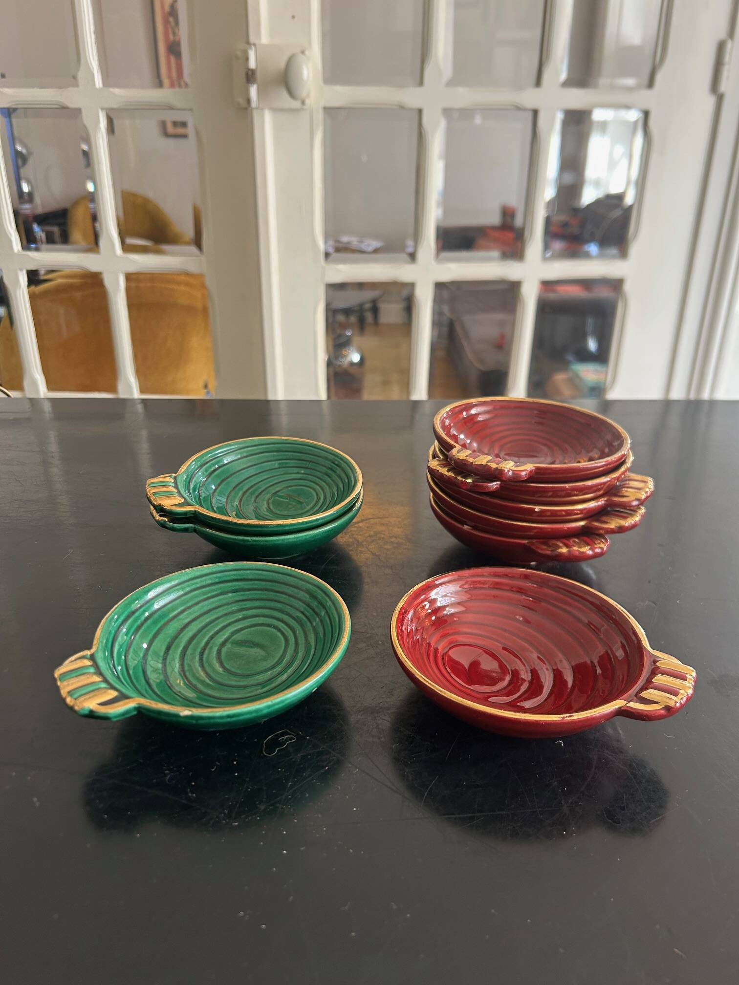 Saint Clément earthenware bowls 1950