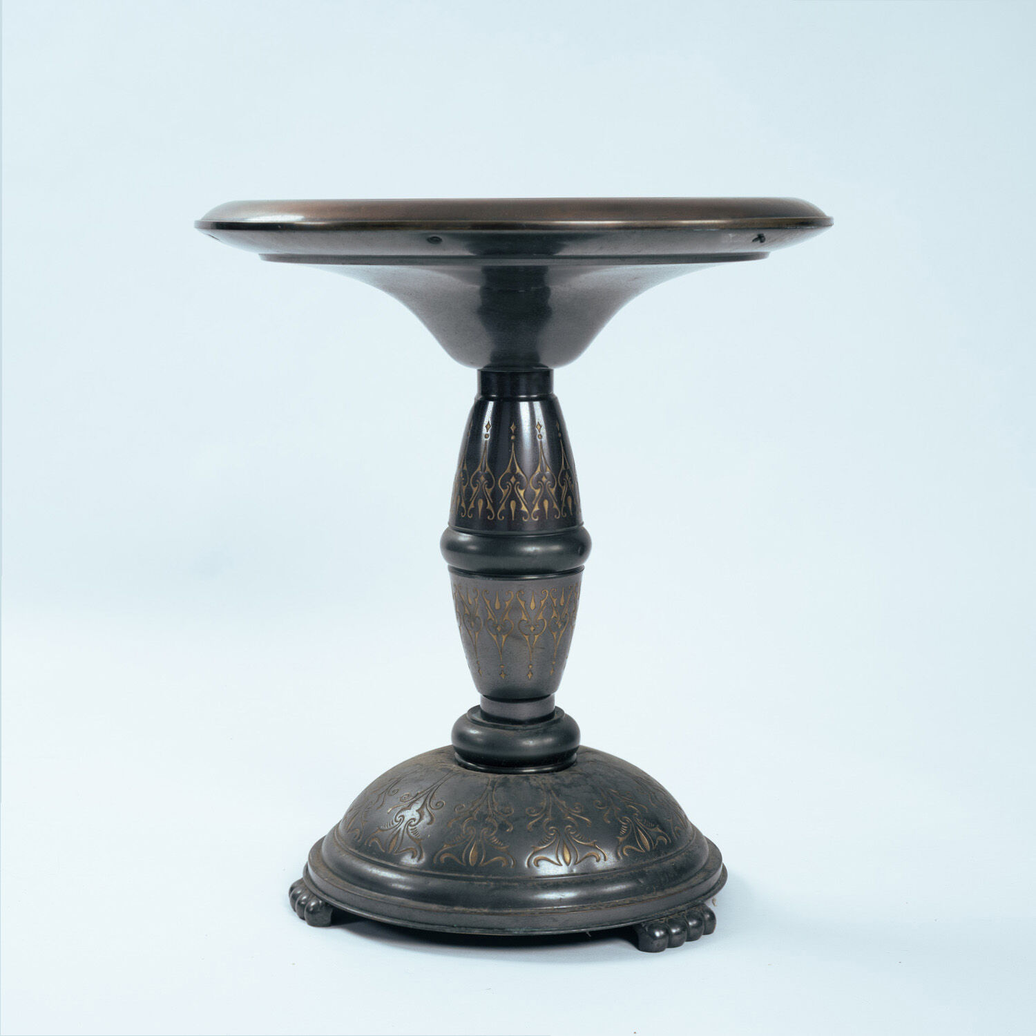 Dutch Art Nouveau occasional table with floral relief decor, 1920s