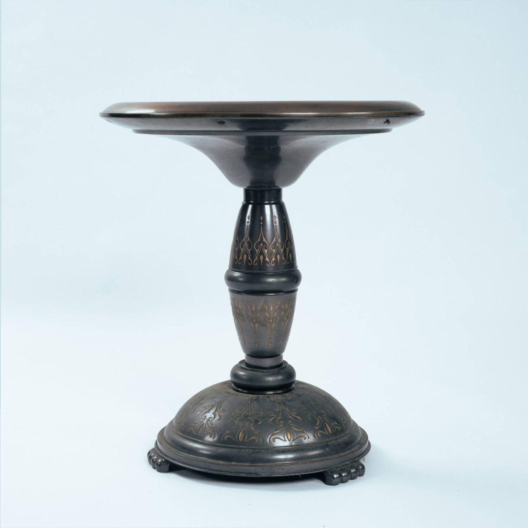 Dutch Art Nouveau occasional table with floral relief decor, 1920s