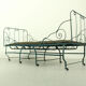 Foldable metal daybed with new webbing and upholstery