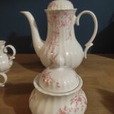 Coffee set Wunsiedel Porcelain Bavaria sugar pot cups pink Dp 1222109