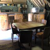 Art Deco table and 6 chairs from the 1930s