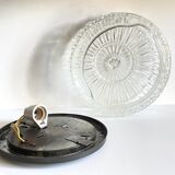 Semi-crystal ceiling lamp design german vintage