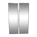 2 miroirs dorés 121 x 37 cm