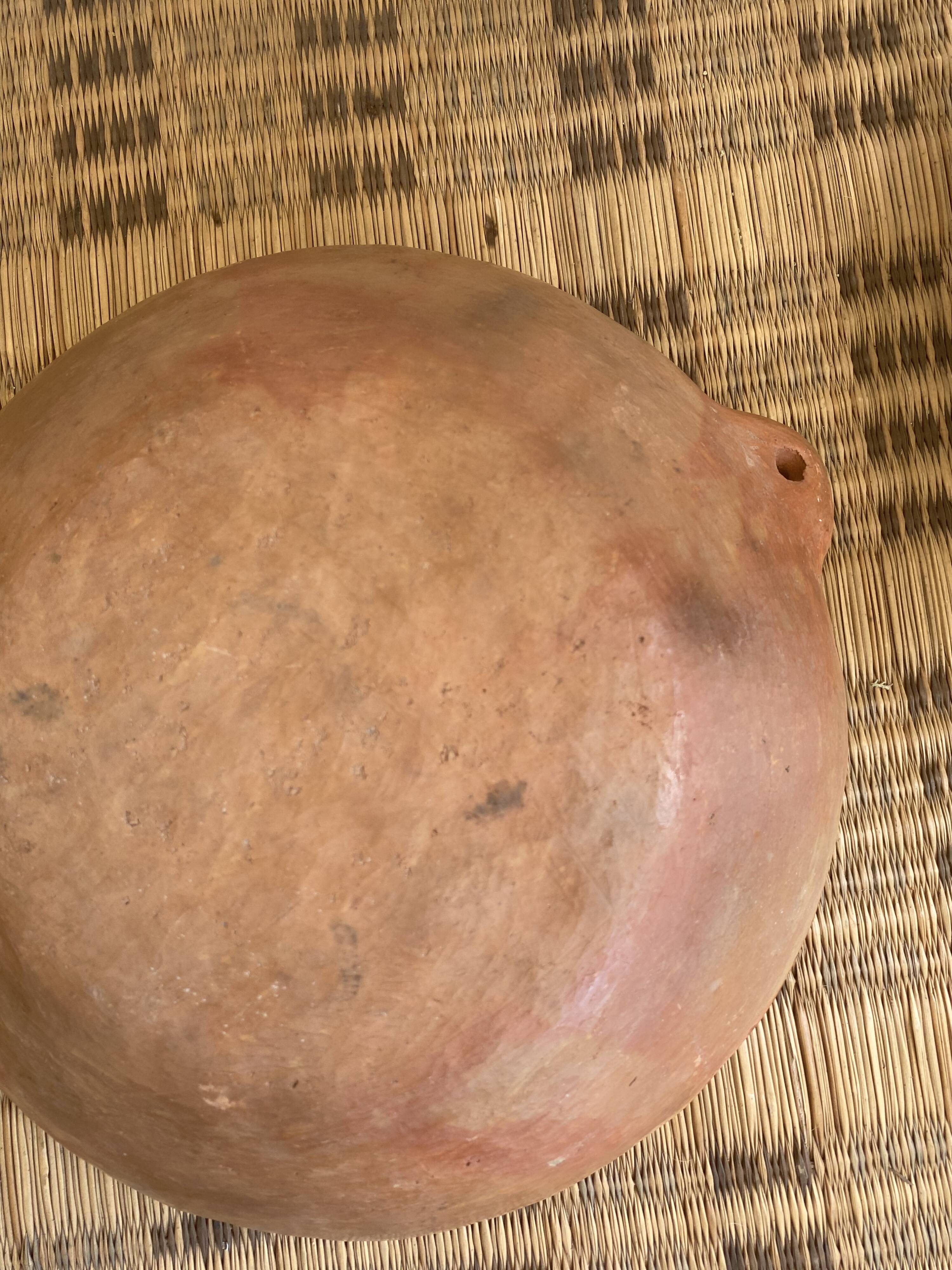 Berber dish, painted terracotta