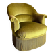 Fauteuil crapaud velours kaki