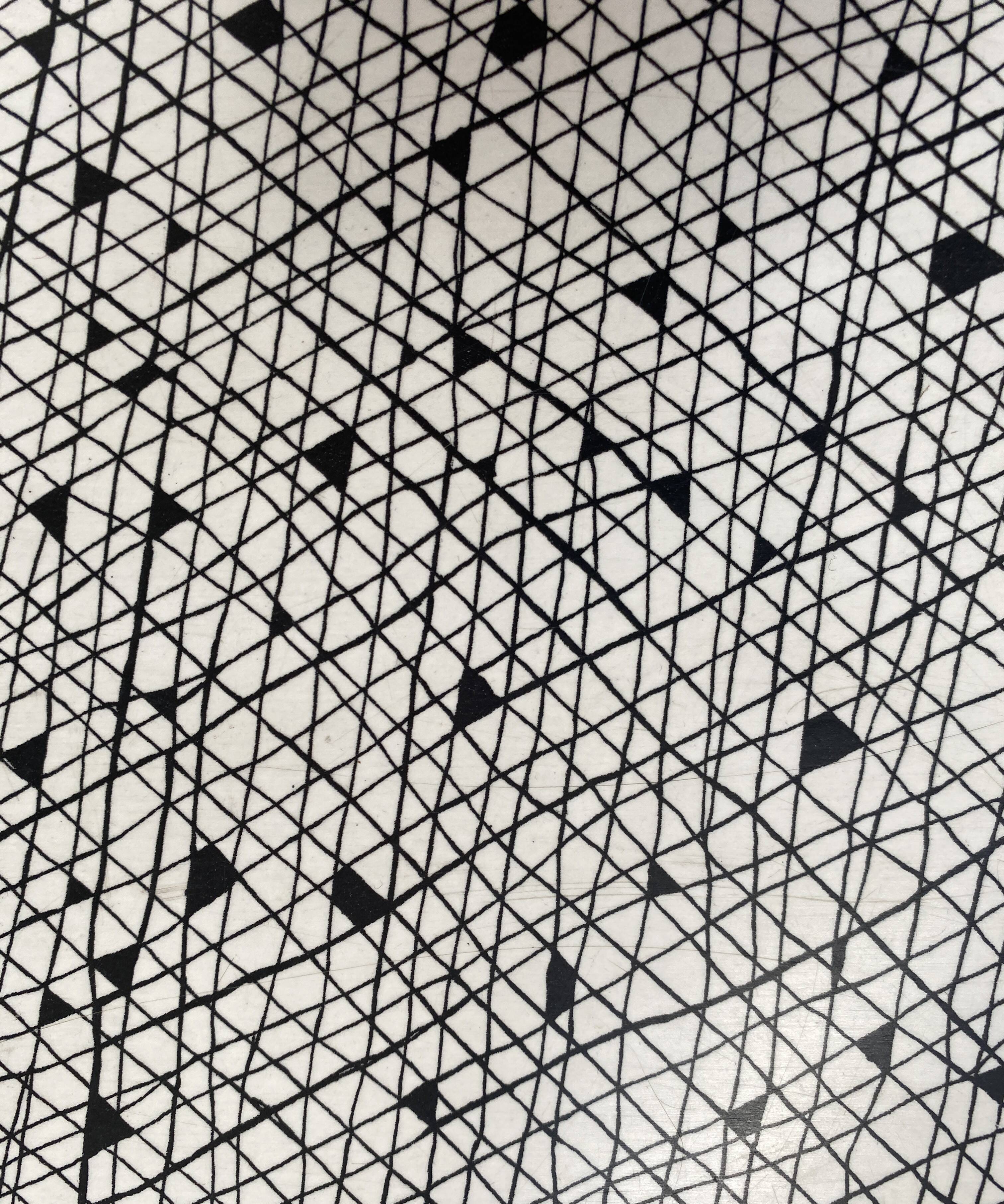 Black and White oval formica table 1960s