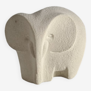 Paperweight Modernist sculpture representing an elephant / Mar Bell / modern art / 60s / Belgium / vintage / Mid-Century / 20th century