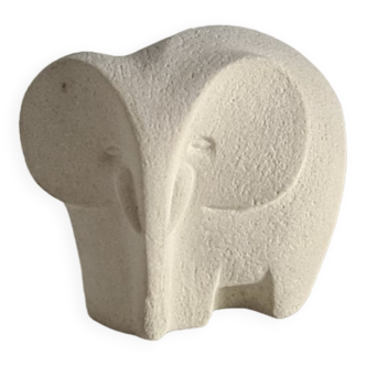 Presse-papier Sculpture moderniste représentant un éléphant / Mar Bell / art moderne / années 60 / belgique / vintage / Mid-Century / XXème siècle