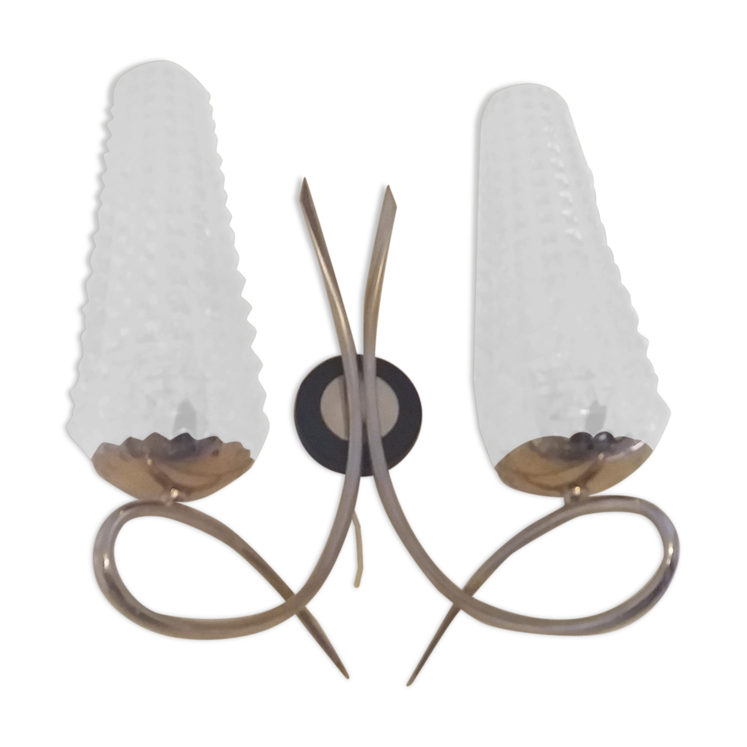 Sconce from the 1960s in brass and glass