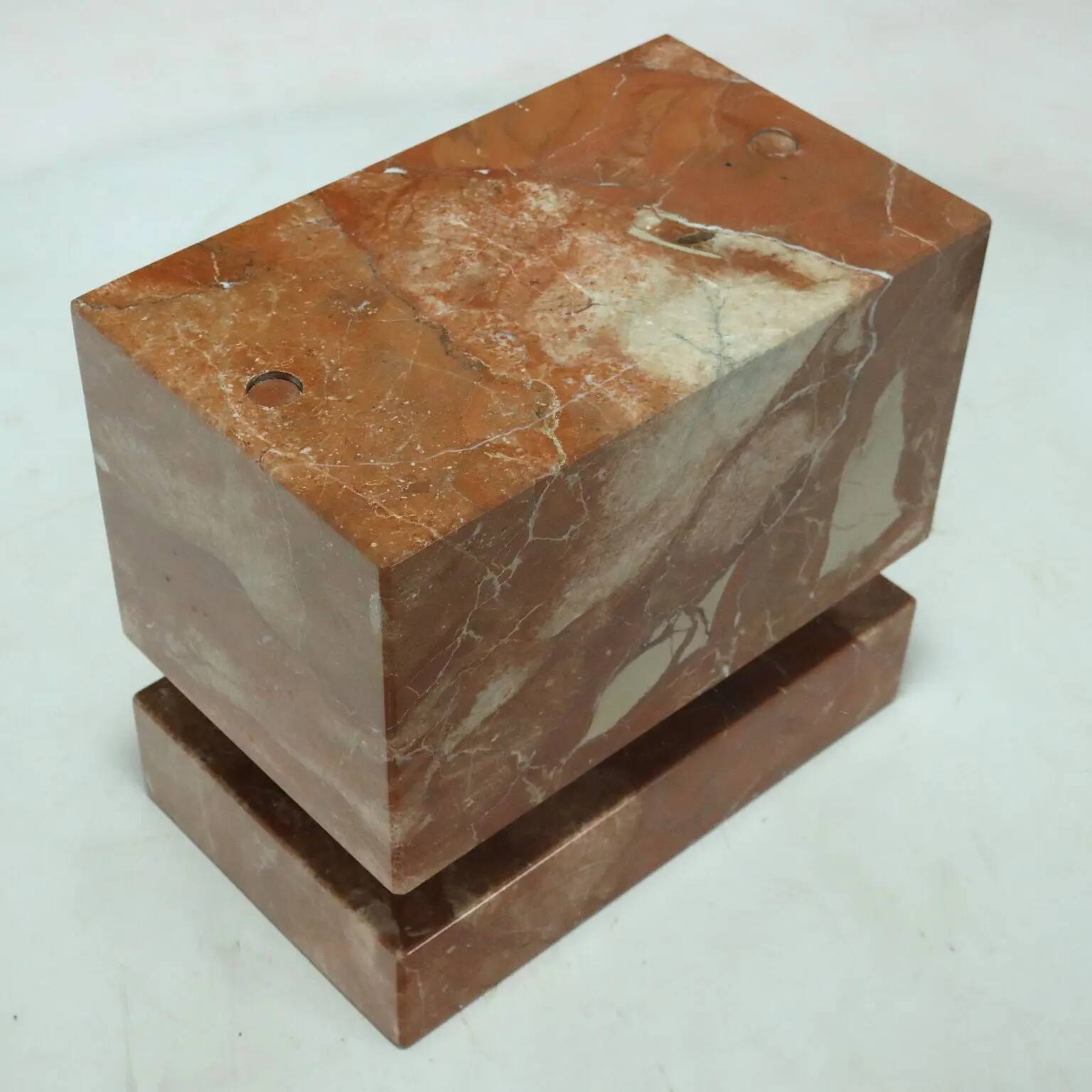 Vintage coffee table in marble and glass, Italy, 1980s-1990s.