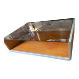 Coffee Table in Wood, Aluminium and Smoked Glass, 1970