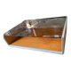 Table basse en bois, aluminium et verre fumé, 1970