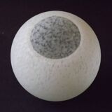French vintage white Clichy glass ball-shaped replacement shade for lamps.