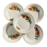Vintage floral soup plates