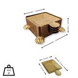 Vintage FAL brass ashtray set