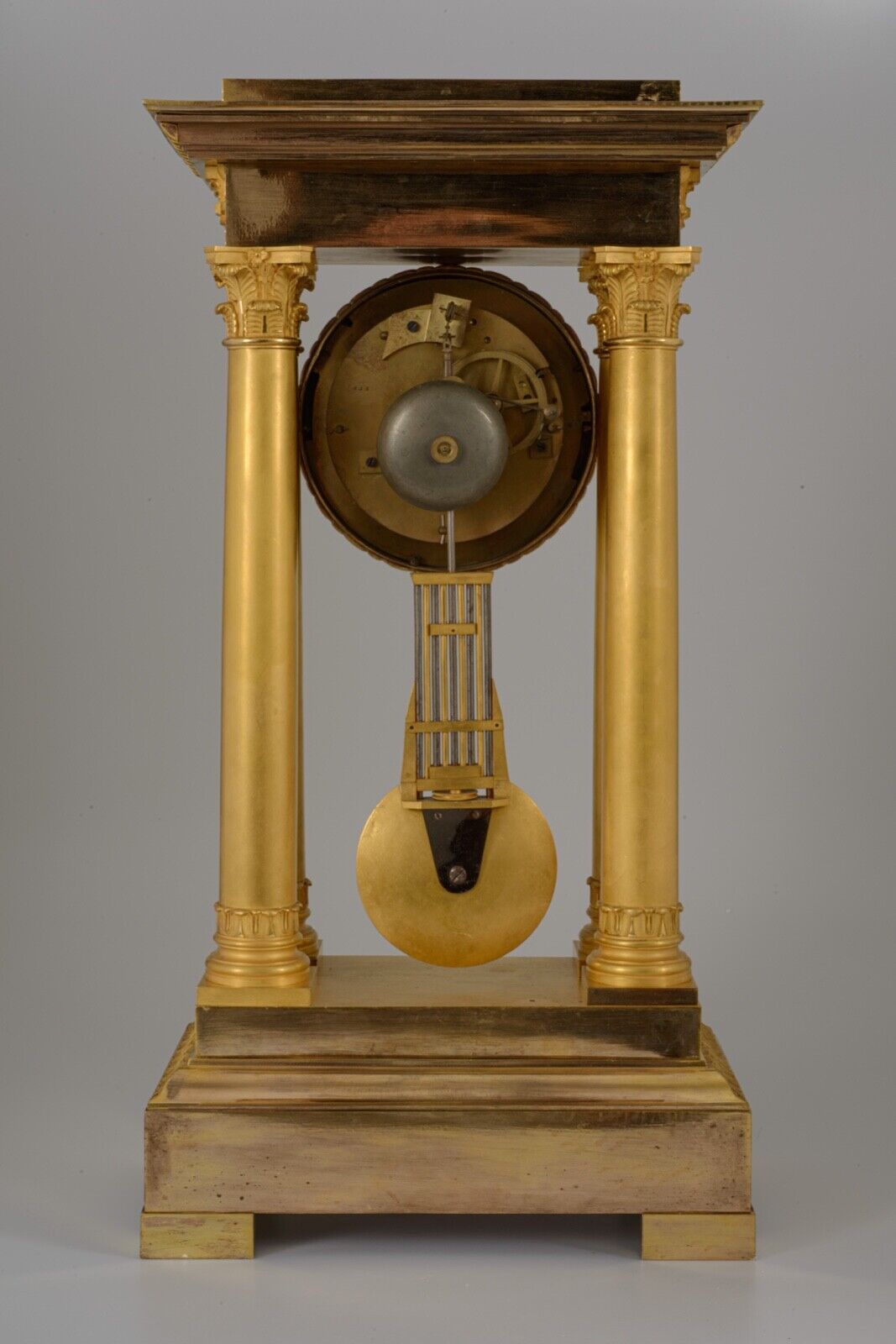 Pendulum portico period restoration bronze dore early nineteenth