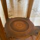 Fifth wheel / Carved wooden plant door with double top - brown marble around 1900