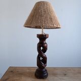 Turned wood lamp 1950