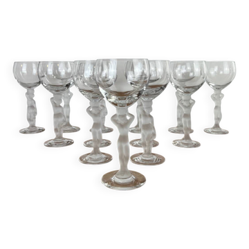 Bayel Venus et Bacchus 13 verres à vin cristal