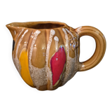 Melon-shaped ceramic jug, signed Poët-Laval, Cavaillon.