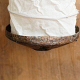 Lampion in natural cotton and metal