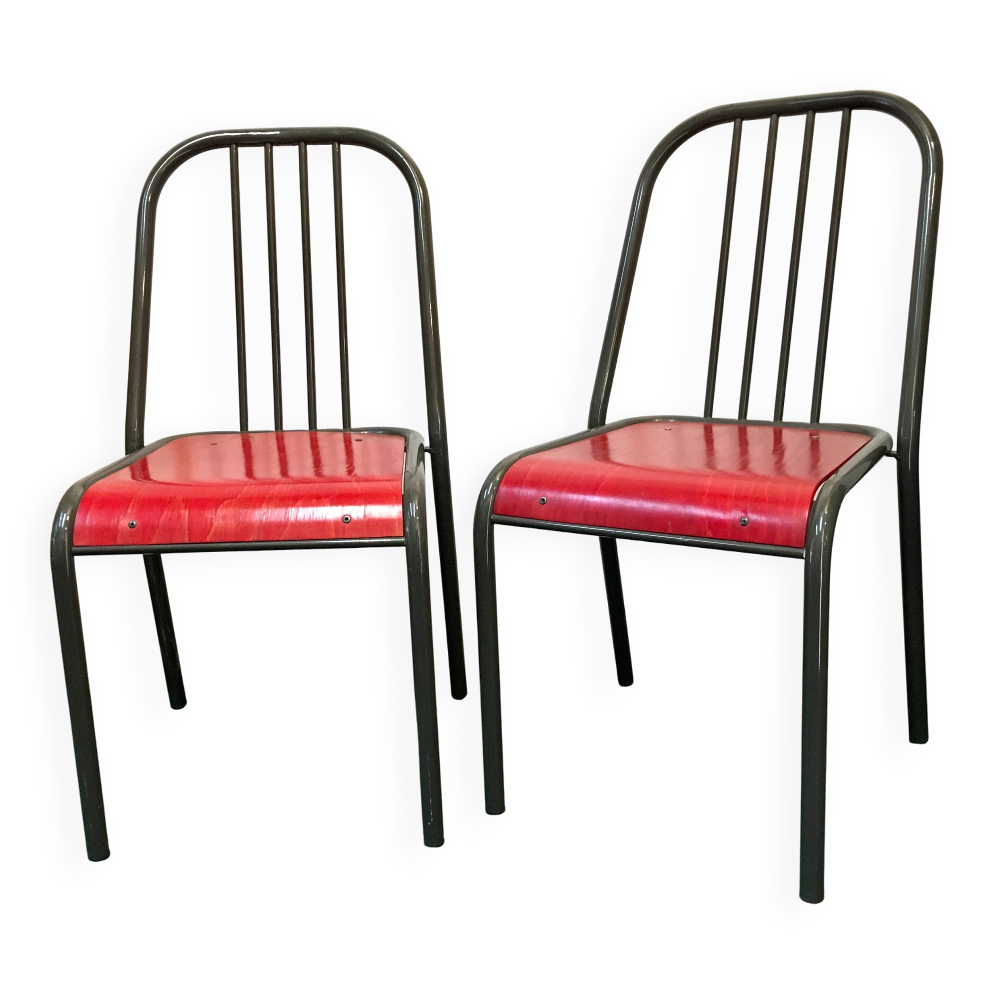 Paire chaises industrielles vintage