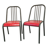 Paire chaises industrielles vintage