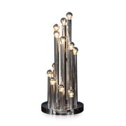 Vintage 20thc italian chrome multi-light table lamp by reggiani c.1970