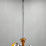 Bauhaus Chandelier with Colored Glass Globes, Czechoslovakia, 1930s