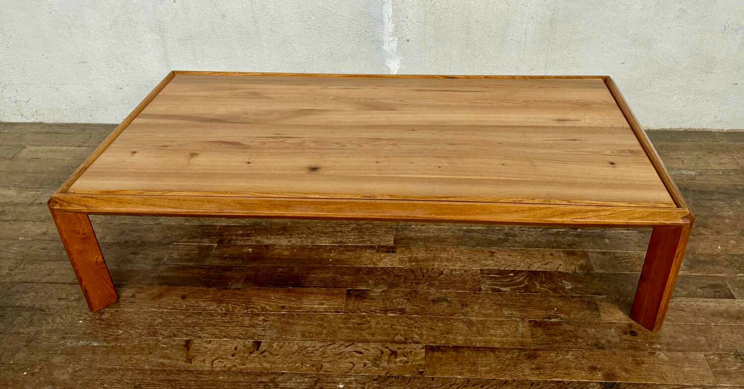 Vintage light wood coffee table from the 1960s