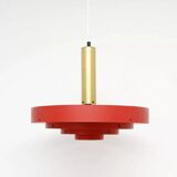 Red Scandinavian lamp, Denmark 1960s
