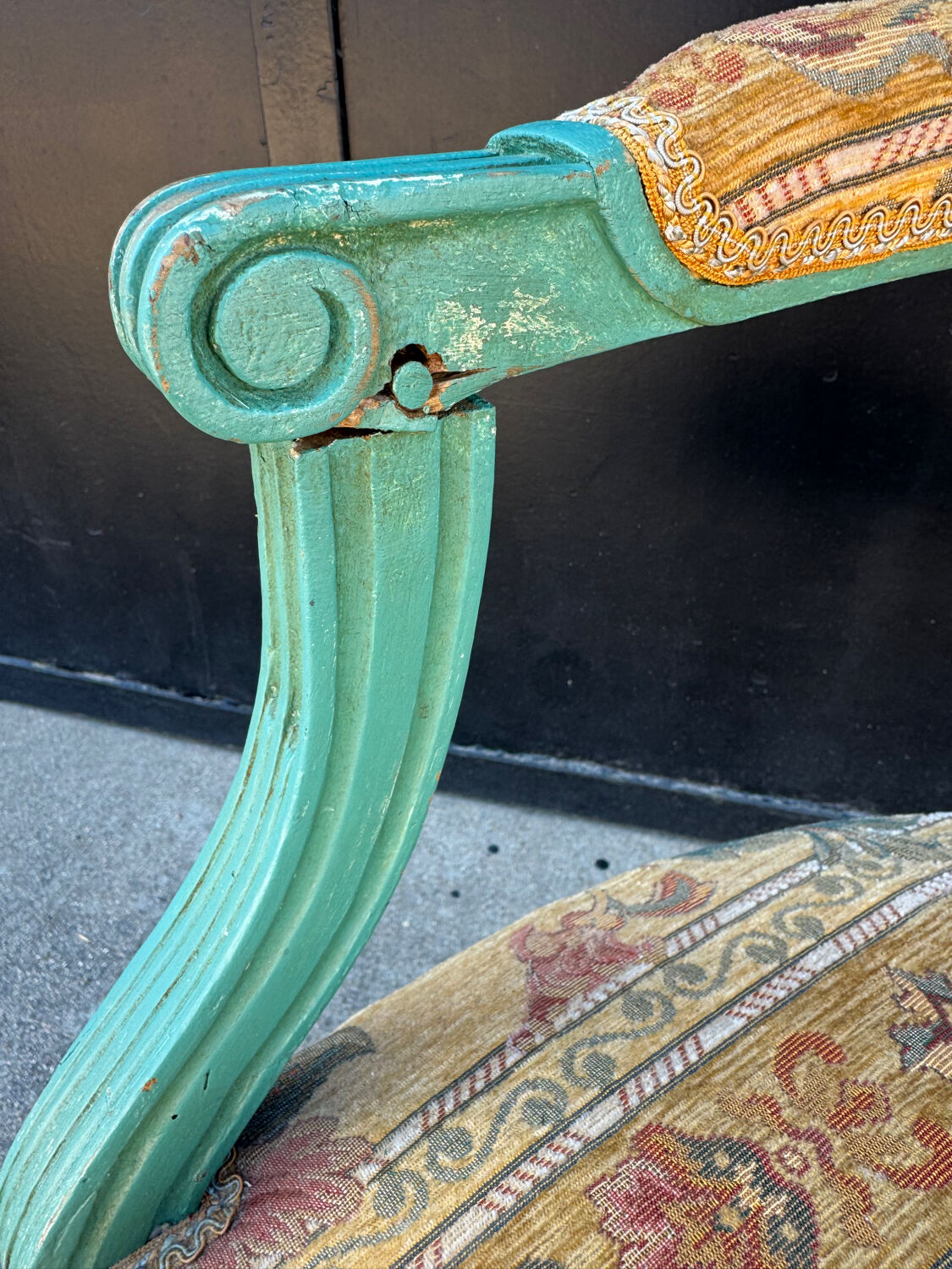Louis XVI convertible armchair