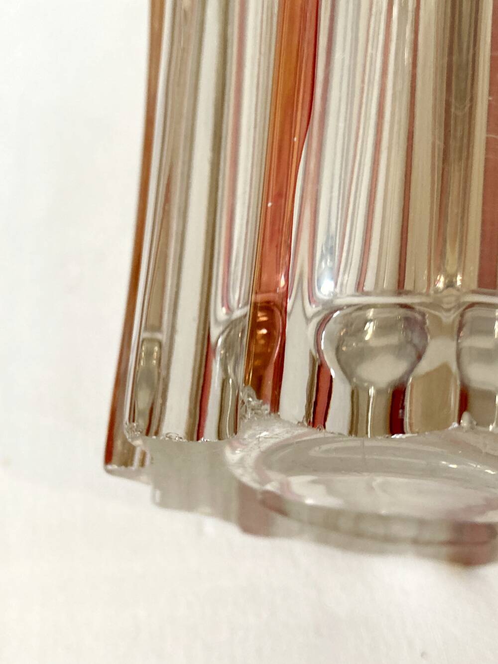 Glass vase signed Pierre D'Avesn, 1940s