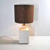 1970s travertine table lamp