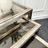 Smoked glass nesting coffee table