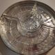 Silver metal servant with 5 carved glass raviers