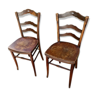 Lot of 2 bistro chairs