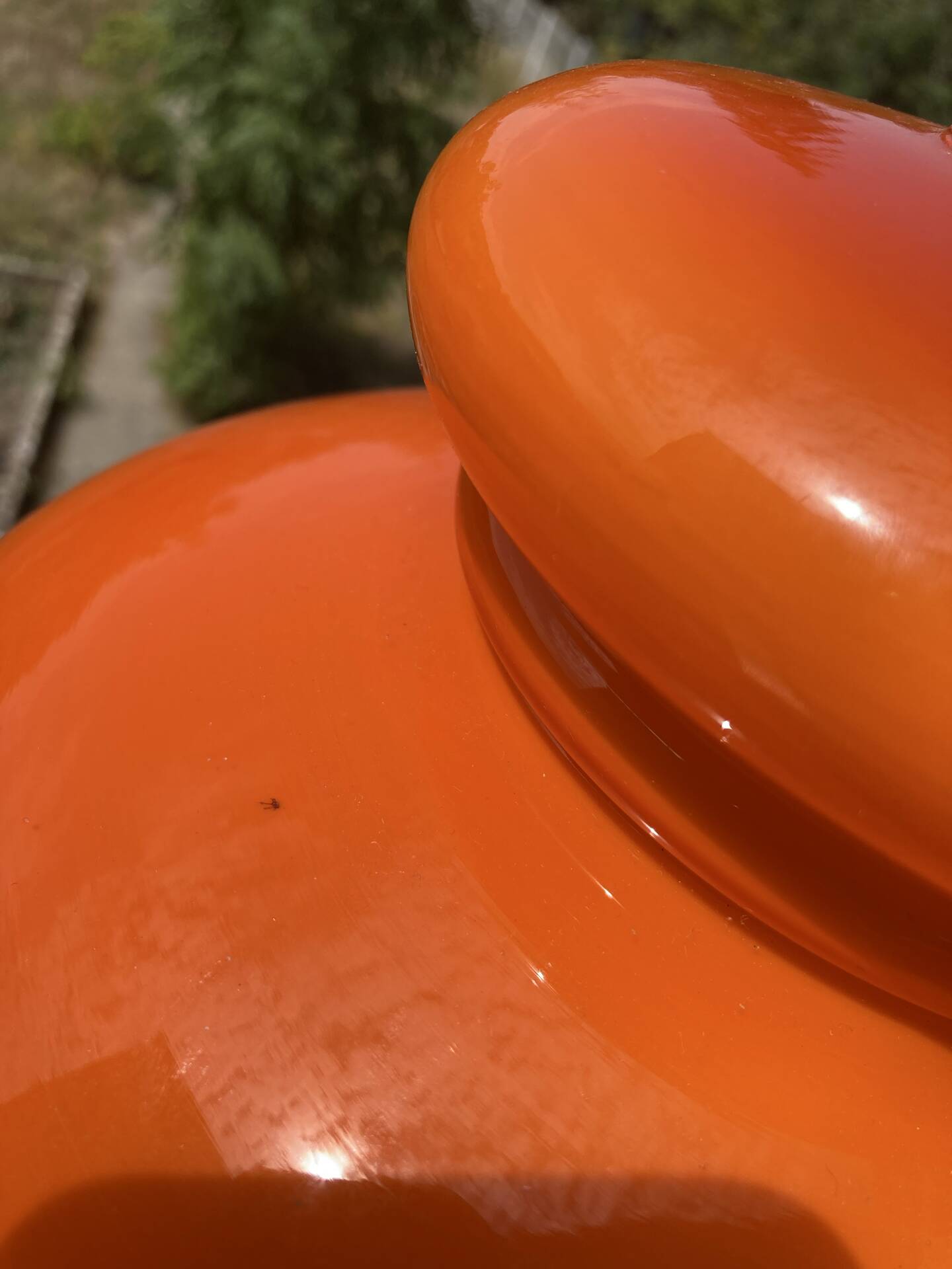 Opaline orange suspension Space Age