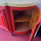 half-moon hunting furniture Louis XV Rocaille in lacquered wood