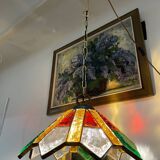 Poliarte pendant lamp by Longobard in murano glass, 1980s