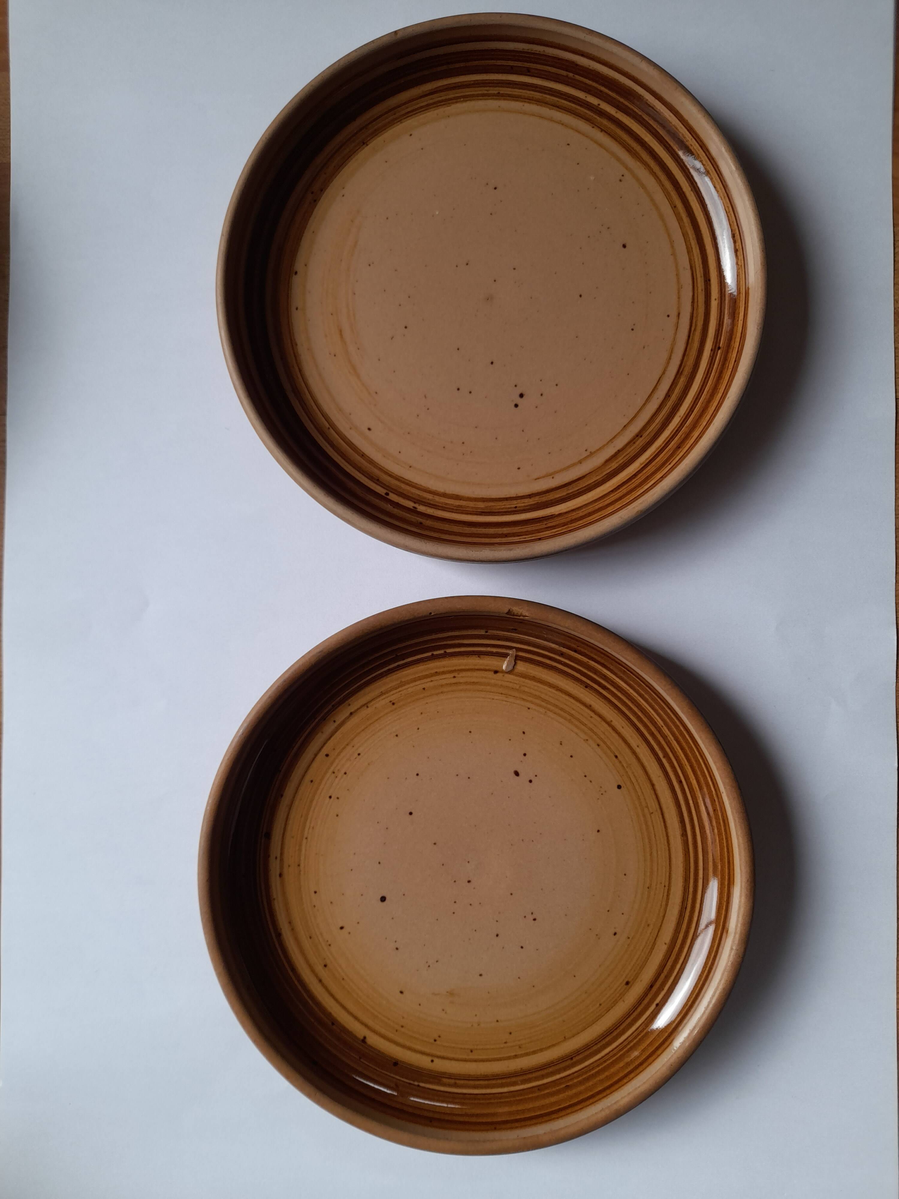 Set of 7 vintage dessert plates - Gien stoneware