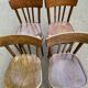 4 dark oak satin bentwood bistro chairs