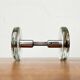 Mid-century modern glass and metal door handle from the space age, Germany, 1960s.